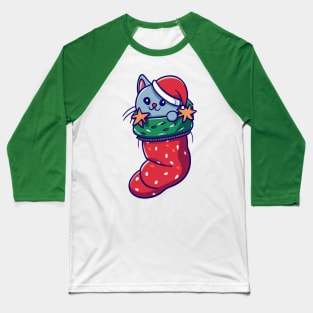 Christmas Stocking Baseball T-Shirt